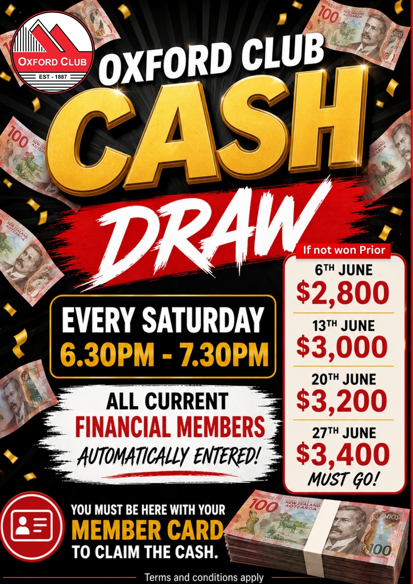 June Cash Draws
