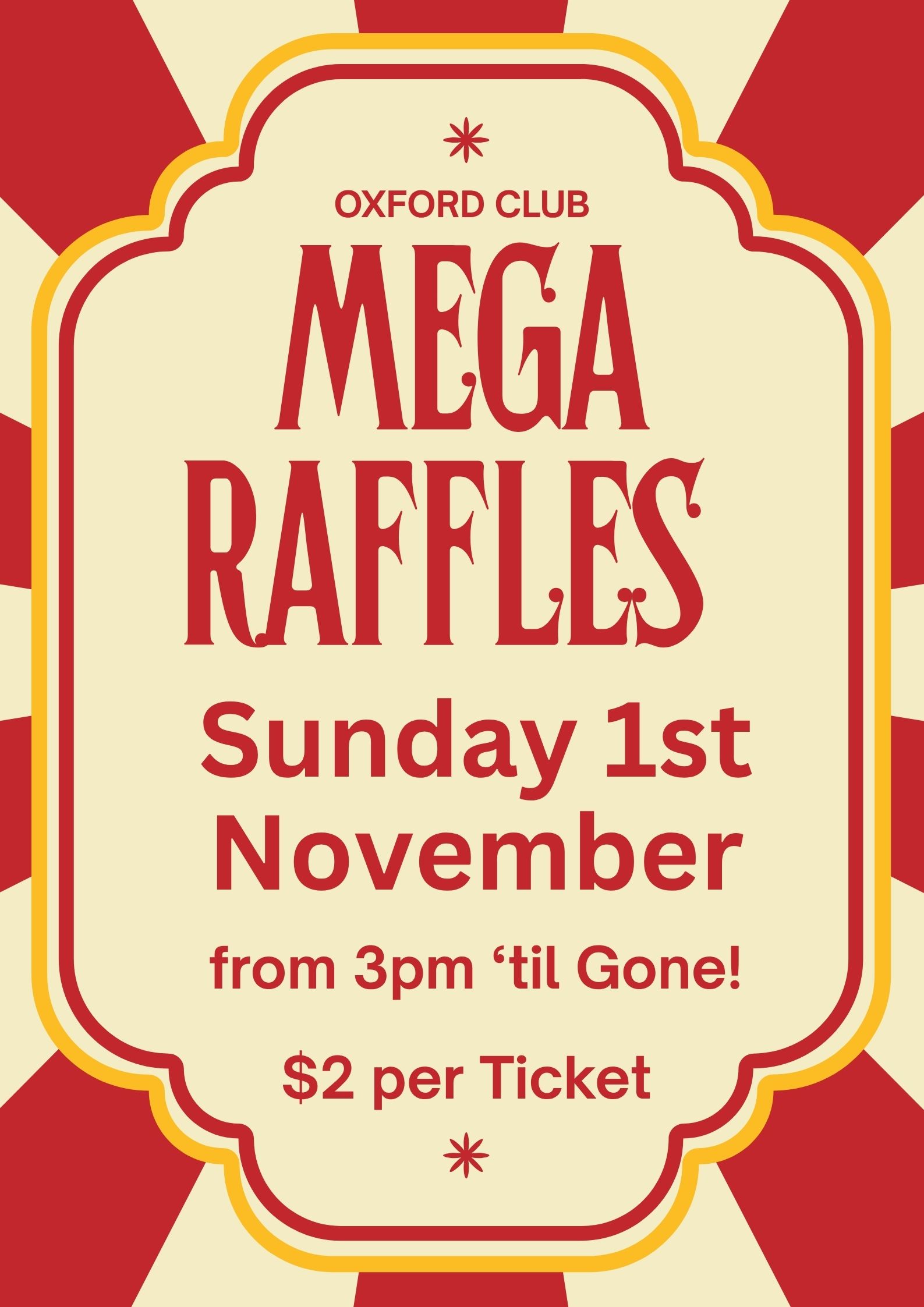 Mega Raffles Sun 1 nov 26