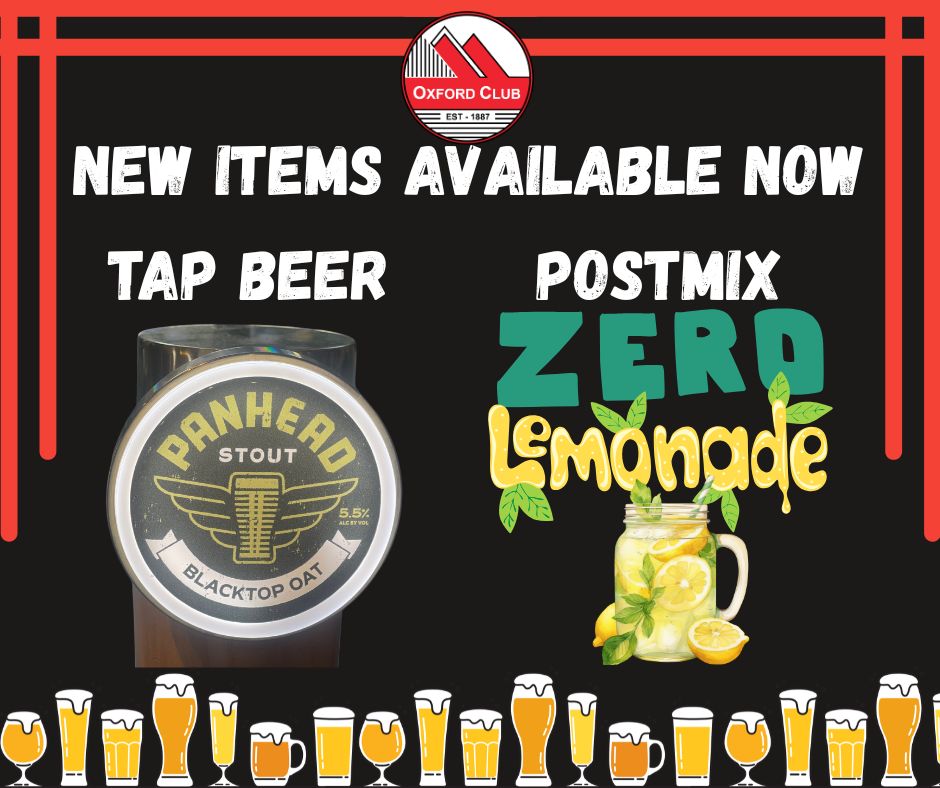 New Items on the bar tap